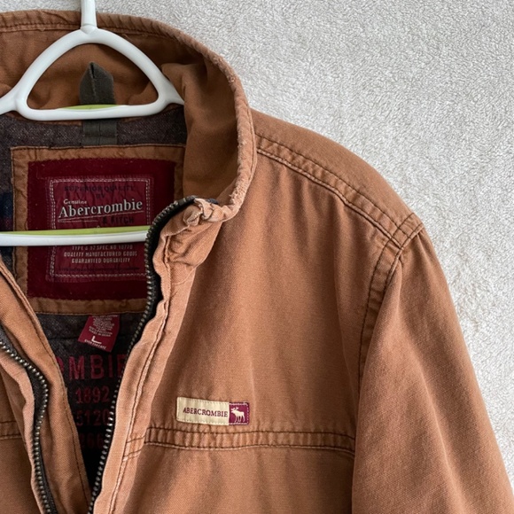 Abercrombie & Fitch Wool Blanket Lined Jacket Coat Large Chore Work Wear. - Picture 4 of 6